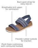 114704 Skechers Bobs Women's DESERT KISS LOW-BREEZY STRIPE SIZE 11 NAVY - Brand New