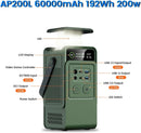 NEZOVA CAMPING POWER STATION WITH LED LIGHT - DARK GREEN - Like New