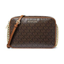 MICHAEL KORS WOMENS JET SET LARGE EAST/WEST CROSSBODY VANILLA - BROWN/ACORN - Brand New