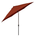 ASTELLA 11-FT ALUMINUM RED PUSH-BUTTON TILT MARKET PATIO UMBRELLA - RED - Like New