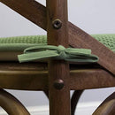 Chair Cushion Memory Foam Pads w/ Ties Honeycomb Pattern 16"x16", 2Pk - Green - Brand New