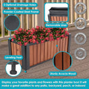 Sunnydaze Slatted Rectangular Wood Planter Box NPH-489 - 24" Acacia Wood - Like New