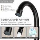 SOKA 4" TWO-HANDLE CENTERSET BATHROOM LAVATORY FAUCET, OIL RUBBED BRONZE - BLACK - Like New
