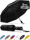 REPEL UMBRELLA WINDPROOF TRAVEL UMBRELLAS FOR RAIN AUTO OPEN CLOSE - BLACK - Like New