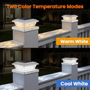 BRIGHTEVER 4X4 POST SOLAR LIGHTS SOLAR POST CAP LIGHTS WHITE 12-PACK WHITE - Like New