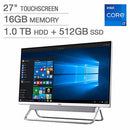 For Parts: Dell 27" i7 16GB 1TB 512GB i7700-7740SLV-PUS PHYSICAL DAMAGE CRACKED SCREEN