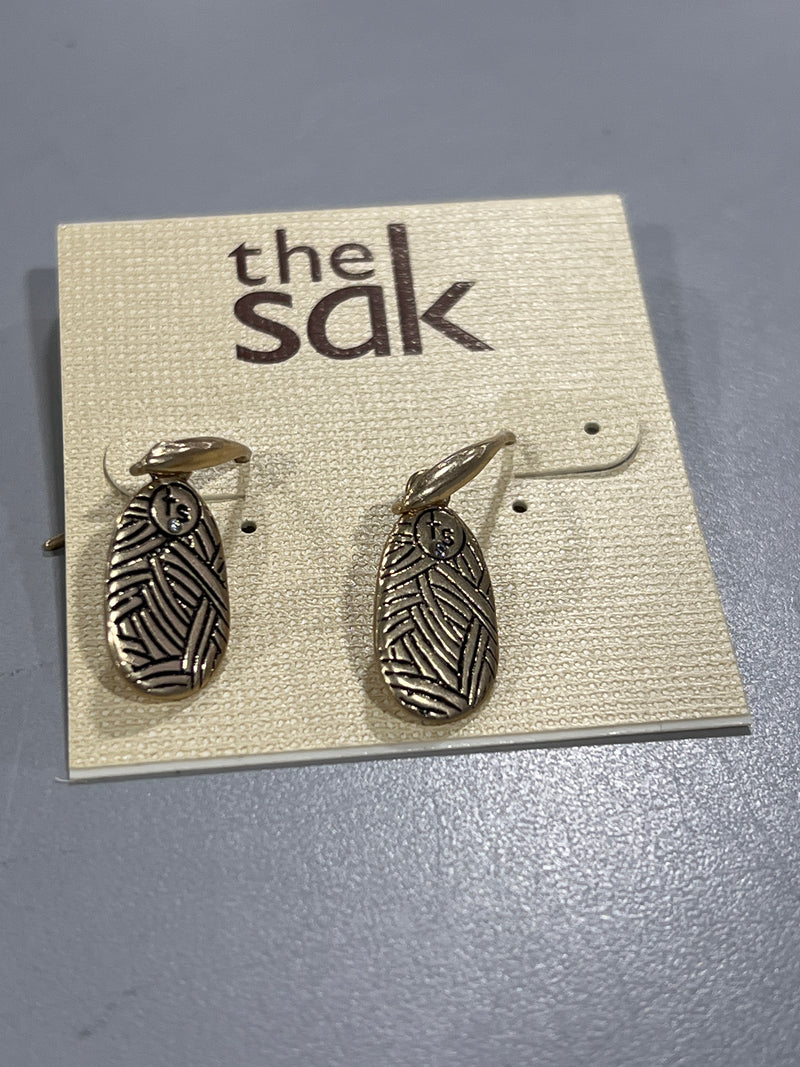 THE SAK OLIVINE EARRINGS - GOLD/GREEN - Brand New