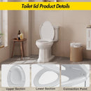 Garvee Elongated Toilet Seat Built-in Toddler Potty Seat Soft Close - White - Brand New