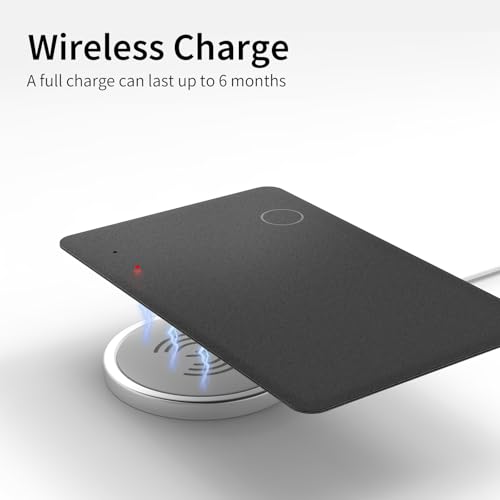 Wireless Rechargeable and Reusable Smart Track Card Works Apple Find My(IOS) - Like New