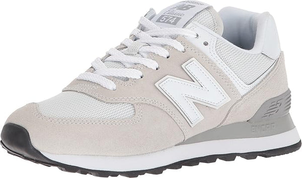 WL574EW NEW BALANCE WOMEN'S 574 V2 EVERGREEN SNEAKER - SIZE 7 - WHITE/WHITE Like New