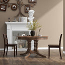 COSTWAY Set of 2 Wooden Dining Chairs Mid-Century Retro Home - Brown - Like New