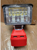 GENERIC 3 INCH LED WORK LIGHT FOR MILWAUKEE M18 BATTERY - RED/BLACK - Like New