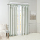 MADISON PARK LILLIAN TWISTED TAB LIGHT FILTERING LINED CURTAIN - LIGHT BLUE - Like New