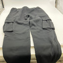 BLUE ICE MENS CARGO JOGGER SWEATPANTS - SIZE: MEN L - BLACK - Brand New