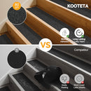 KOOTETA OUTDOOR STAIR TREADS NON-SLIP 30"x6" 8-PACK GRIP TAPE - BLACK - Like New