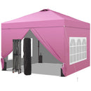 GDYEVO 10x10 Pop Easy Set Up Camping Canopy with 4 Side Walls - PINK - Like New