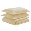BASIC CHOICE 3-Piece Quilted Bedspread Set (Queen, Wave/Beige) - B0786STN8J - Brand New