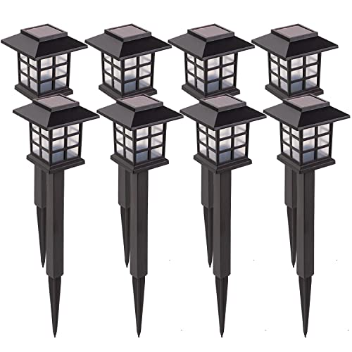 LAUREL CANYON 8 Pack Solar Pathway Lights, Outdoor Solar Landscape Lights - Like New