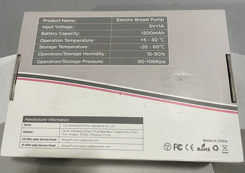 TOTMIZBY WEARABLE ELECTRIC BREAST PUMP A2B - WHITE/GRAY - Like New