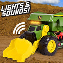 JOHN DEERE MOTORIZED DIG RIG 2-IN-1 DUMP TRUCK FRONT LOADER 470273 - GREEN - Brand New