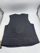 TRUE ELEMENT MENS STYLE LEATHER MOTORCYCLE VEST - SIZE: MEN XL - BLACK - Brand New