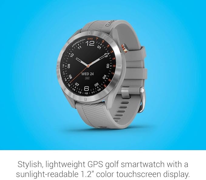 Garmin Approach S40 GPS Golf Touchscreen 010-02140-00 - Gray/Stainless Steel Like New