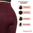 SHAPERMINT LEGGINGS FOR WOMEN TUMMY CONTROL HIGH WAISTED SHAPEWEAR WOMENS BLACK - Brand New