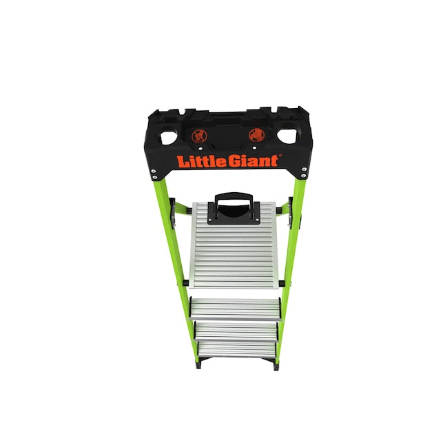 LITTLE GIANT LADDER SYSTEMS MIGHTYLITE 6' MODEL 300 LB FIBERGLASS - GREEN - Like New