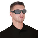 OAKLEY MENS OO9081 OIL RIG RECTANGULAR SUNGLASSES BLACK IRIDIUM POLARIZED - Like New