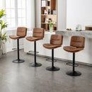 FIRAVOE SWIVEL BAR STOOLS SET OF 4, COUNTER HEIGHT BARSTOOLS FOR KITCHEN BROWN - Like New