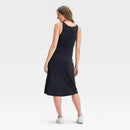 INGRID AND ISABEL SLIT ACTIVE MIDI MATERNITY DRESS ISABEL - SMALL - BLACK - Brand New