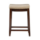 Linon Claridge Backless Counter Stool Faux Leather Wood Frame B014BXOT08 - Brown - Brand New