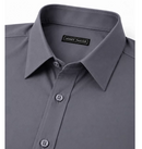 JAMES TAILOR MEN' SLIM FIT LONG SLEEVE STRETCH DRESS SHIRT - SIZE: MEN M - GRAY - Brand New