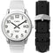 Timex Men's Easy Reader Watch Silver-tone Brass Case with White Dial - Like New