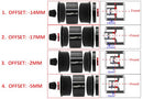 HOBBYSOUL RC 1.9 TIRES HEIGHT 120MM TIRES ALUMINUM 4 PACK BLACK - 1.9" - Like New