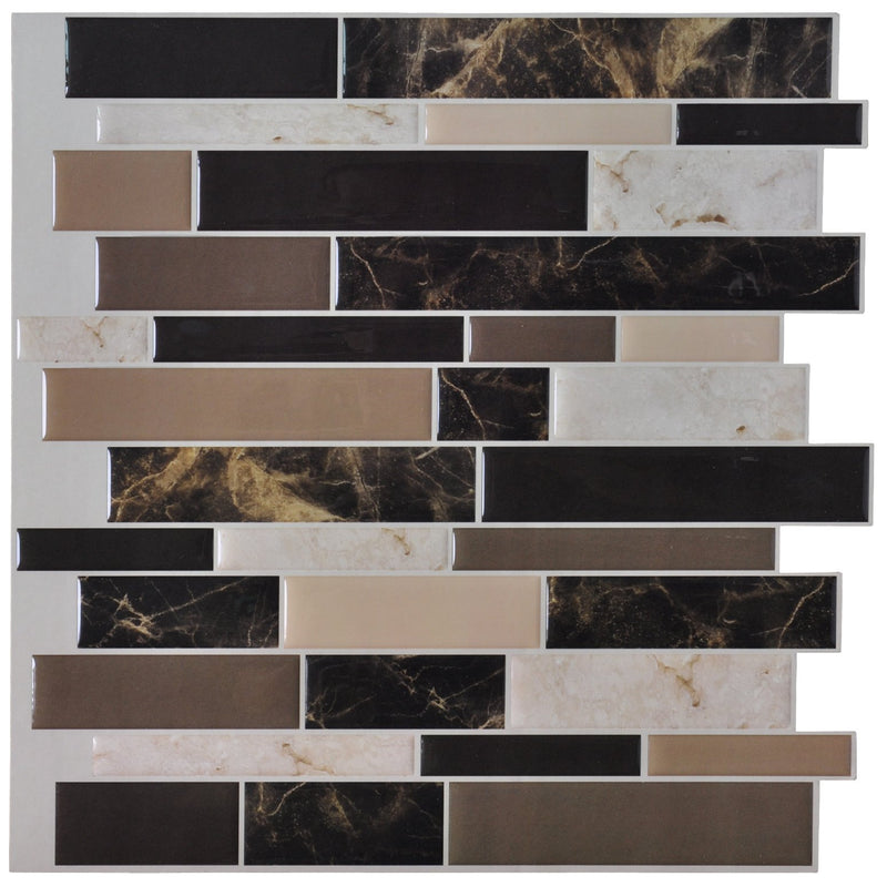 Art3d 6-Pack Peel and Stick Vinyl Sticker Kitchen Backsplash Tiles - Brand New