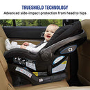 GRACO SNUGRIDE SNUGLOCK LX CAR SEAT FEATURING TRUESHIELD TECHNOLOGY - ION BLACK - Like New