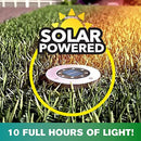 Bell+Howell Swivel Disk Lights Solar Ground Lights with 8 LED Bulbs - 4 Pack - Like New