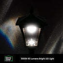 HOME ZONE SOLAR POWERED OUTDOOR POST LAMP LIGHT, SIZE 68.5 INCH - BLACK - Like New