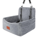 WOOAIDAGG DOG CAR SEAT UNDER 30LBS COMFY & SAFE TRAVEL BED WASHABLE COVER - GRAY - Like New