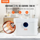 VEVOR MACERATOR PUMP, 700W, 9600 L/H FLOW, 32.8 FT/10 M HEAD - WHITE - Like New