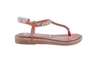 Bebe Girls Toddler Baby Little Kid PCU Rhinestone T-Strap Slide Sandal 7-8 - Brand New