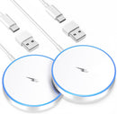 CPCGER 2 Pack Fast 15W Magnetic Apple MagSafe Compatible Charging Pad - WHITE Like New