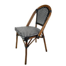 CHIVARI ARMLESS FRENCH BISTRO PATIO DINING CHIVARI CHAIR 2 CHAIR - BLACK & WHITE - Like New
