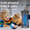 TECHKO MAID UV LIGHT INDOOR BUG ZAPPER WITH EASY CATCH TRAY - GRAY - Like New
