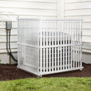 Elevens 48" W X 48" H Privacy Screen Air Conditioner Trash Can 2 Panels White - Like New