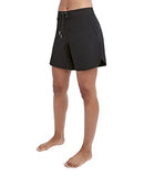 Nautica Women's Board Shorts 9" Inseam Quick Dry Swim Shorts Black Large - Brand New