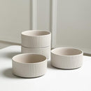 STANE LAIN HAVEN MODERN STONEWARE DISH SET FOR 4, REACTIVE GLAZE SANDY WHITE - Brand New