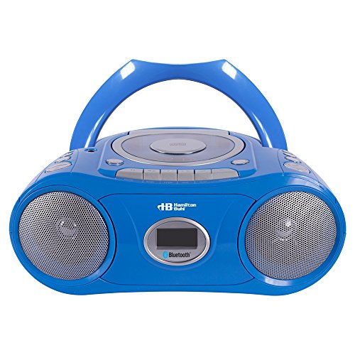 HAMILTONBUHL BLUETOOTH, CD, CASSETTE, FM BOOMBOX - BLUE Like New