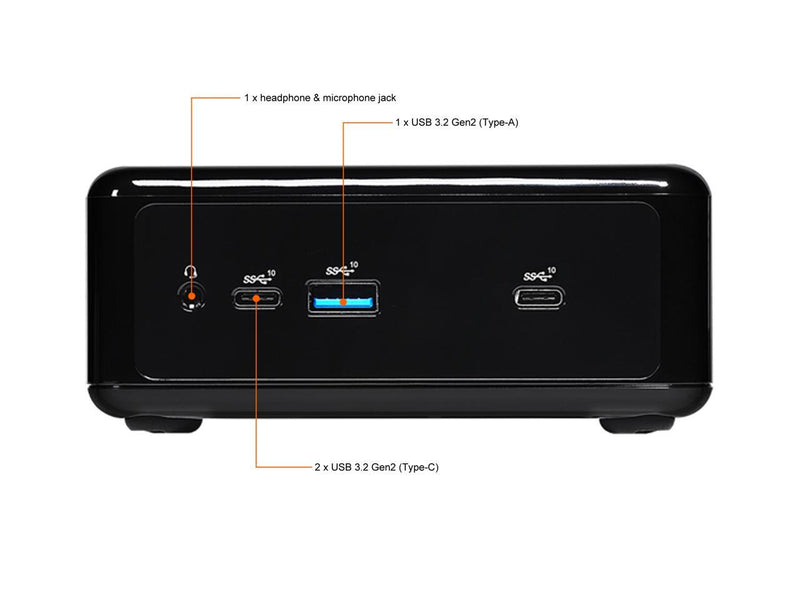 ASRock Industrial NUC BOX-J6412 Black Mini / Booksize Barebone System